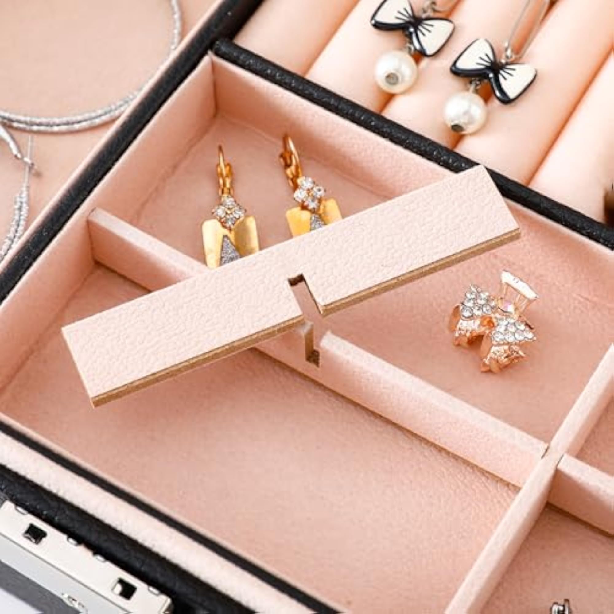 Mini Jewelry Box Travel Organizer for Rings and Earrings